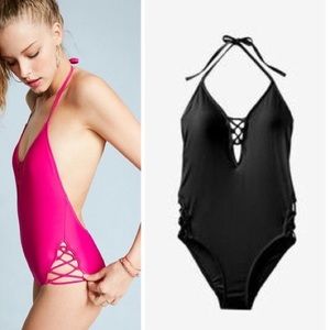 NWT- express lace up one-piece swim